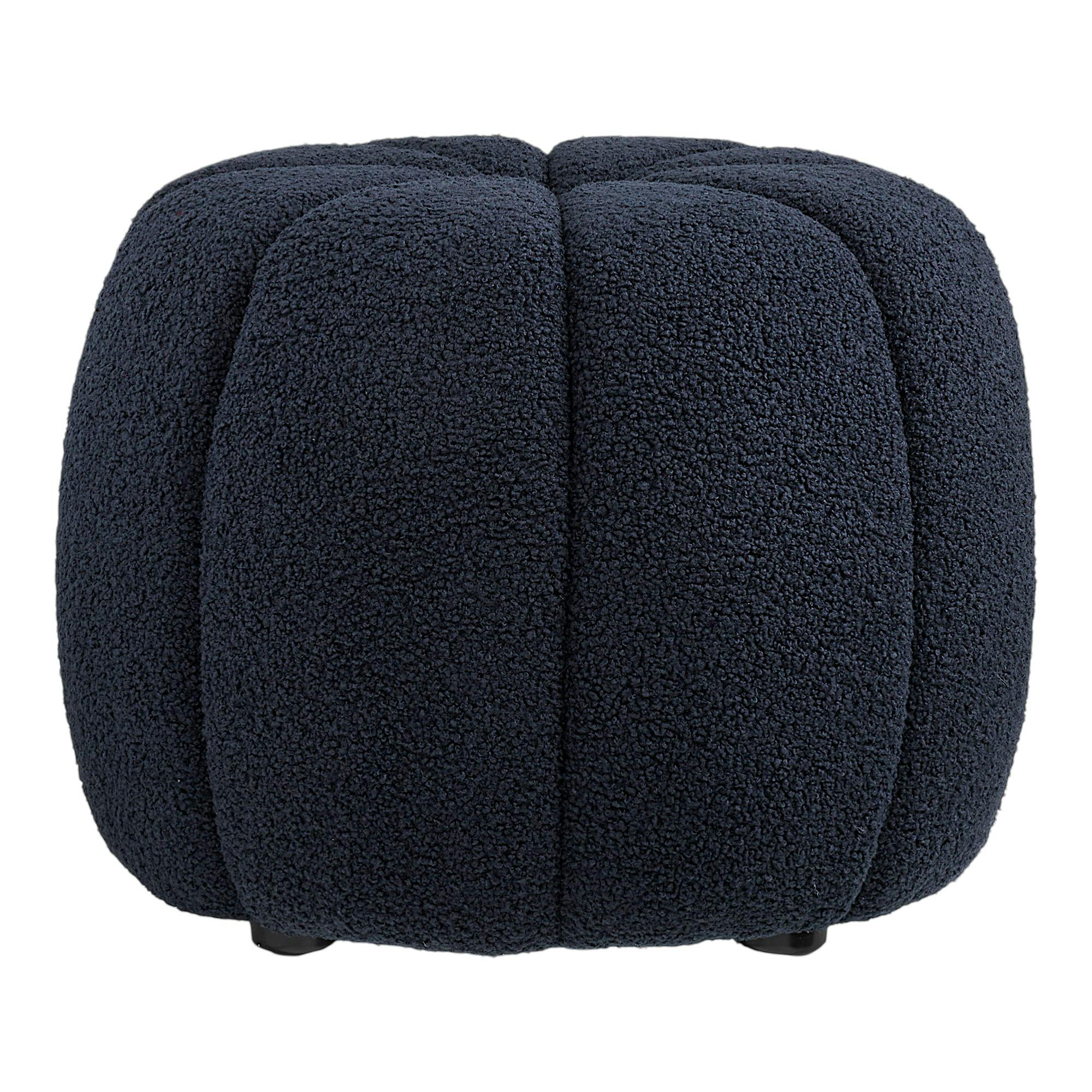 Pouf bouclette bleu foncé design citrouille BERLIN