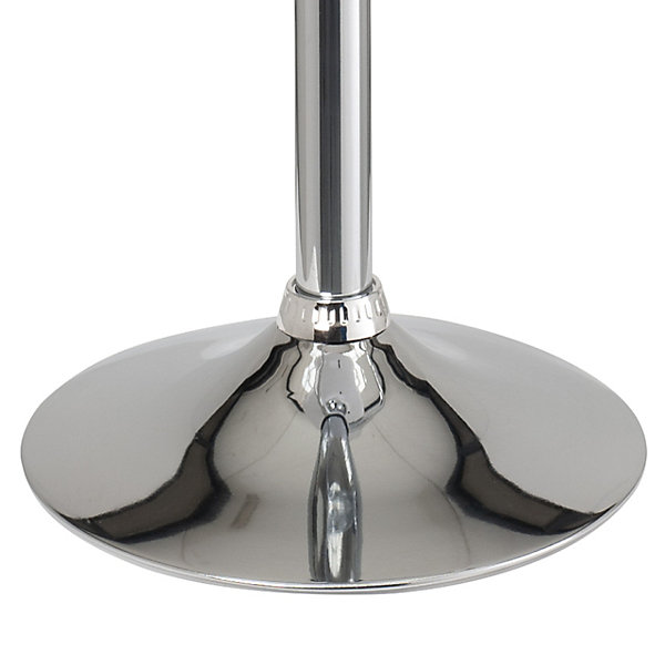 Lot 2 Tabourets Bar Rond Siège Simili Rembourré Pivotant Hauteur Réglable Chrome YO (gris Foncé)