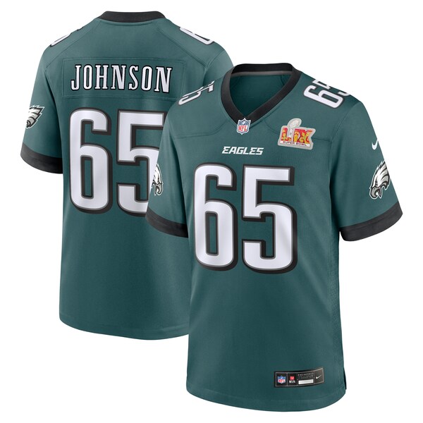 Lane Johnson Philadelphia Eagles Nike Super Bowl LIX Game Player Jersey - Midnight Green