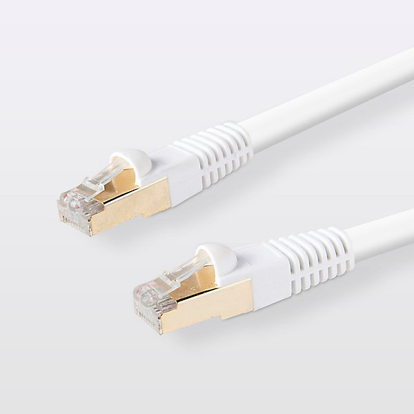 Câble RJ45 Mâle / Mâle blanc Blyss Or, 0.5 m