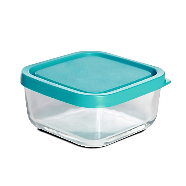 Lot de 4 boîtes de conservation avec couvercle hermétique frigoverre - Longueur 22 x Profondeur 22 x Hauteur 9.4 cm