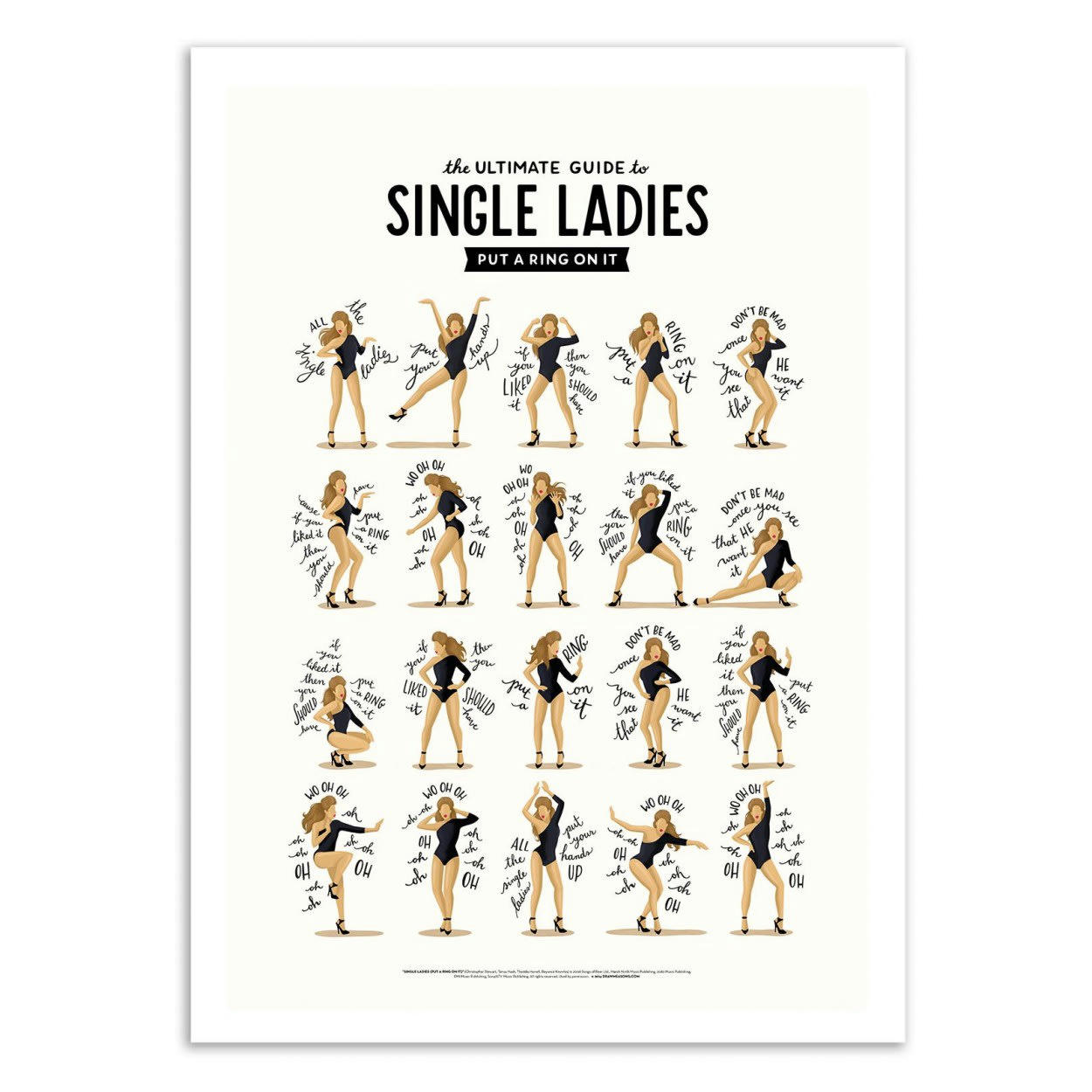 NOUR TOHME - SINGLE LADIES - Affiche d'art 50 x 70 cm