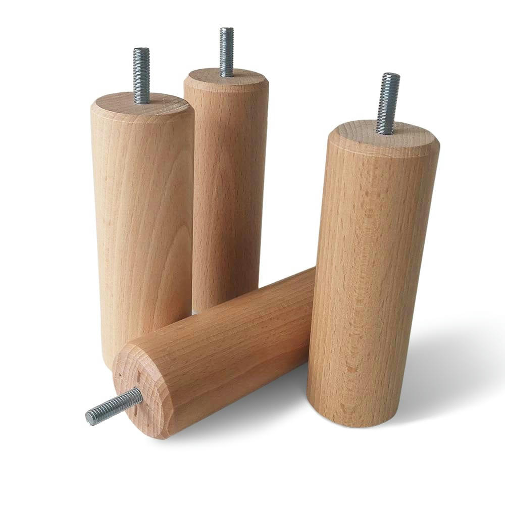 ACCESSOIRES - Pied de lit cylindrique en bois Hauteur 20 (vendu à l'unité)