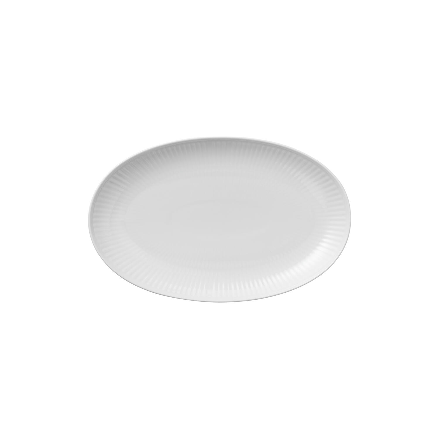 Hvid Riflet asiet 23,5 cm