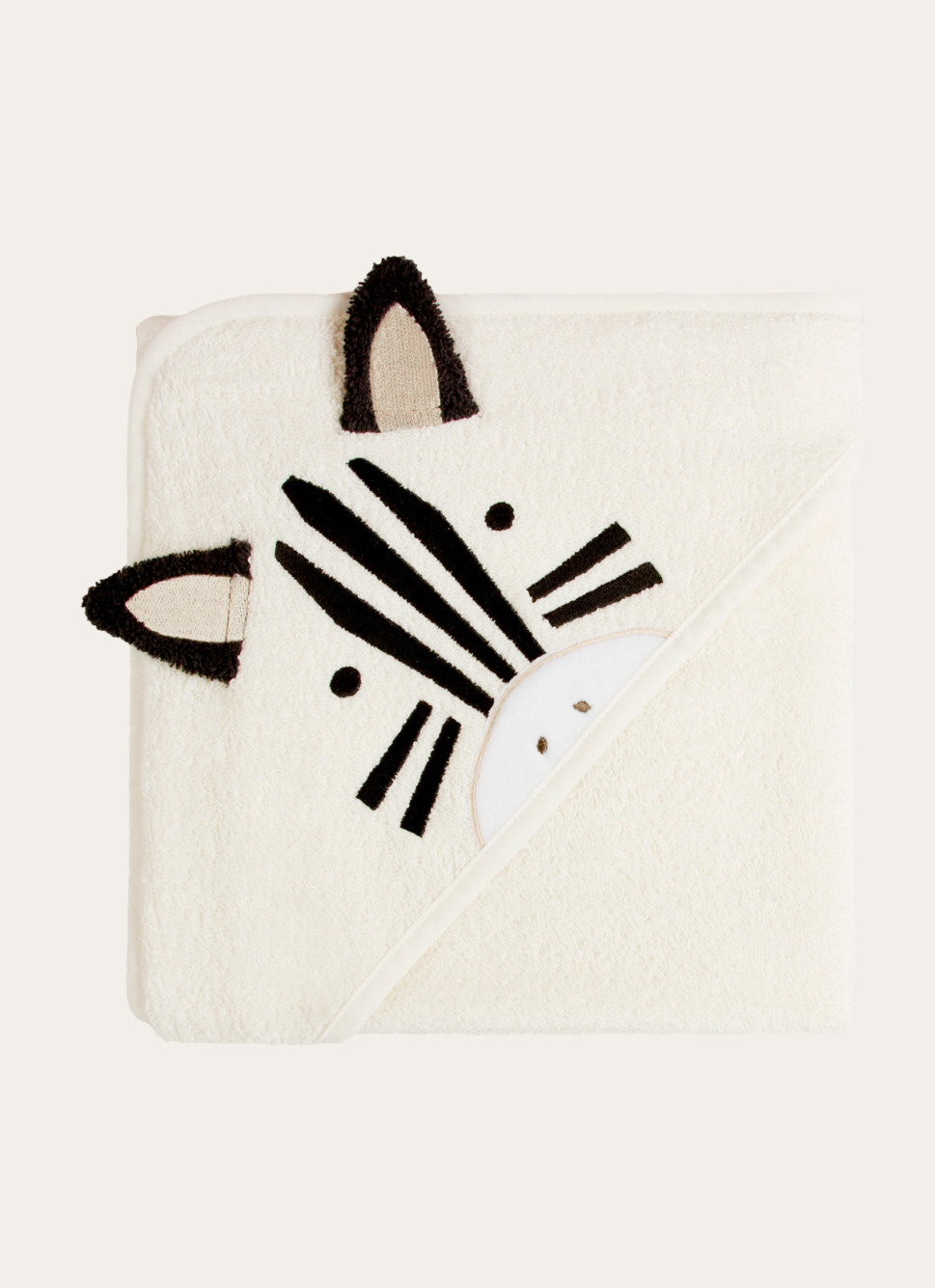 CAPE DE BAIN ZEBRE BLANC