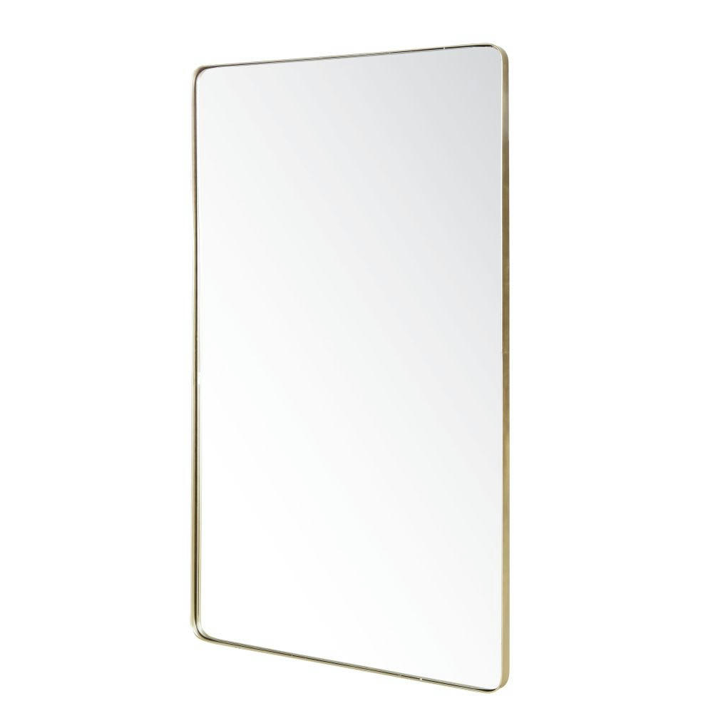 MATTHEW - Grand miroir rectangulaire en métal doré 102x165