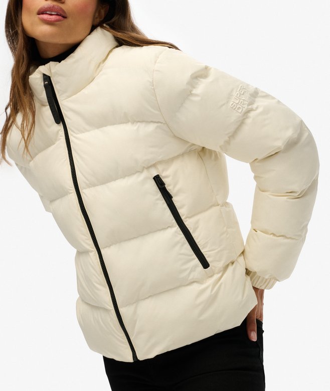 Non Hooded Sports Puffer Jacket