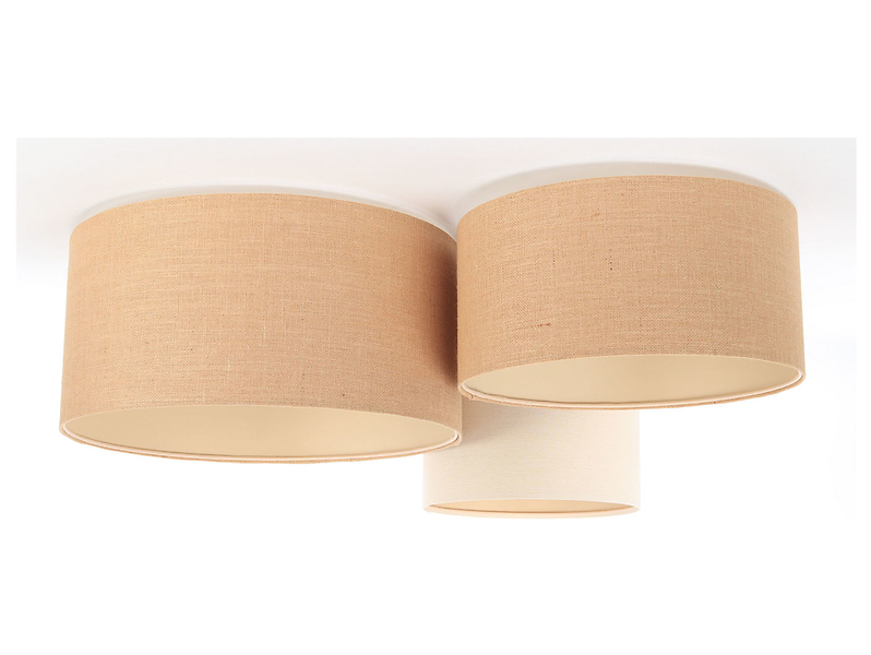 Lampa sufitowa Boho 3-punktowa beżowa