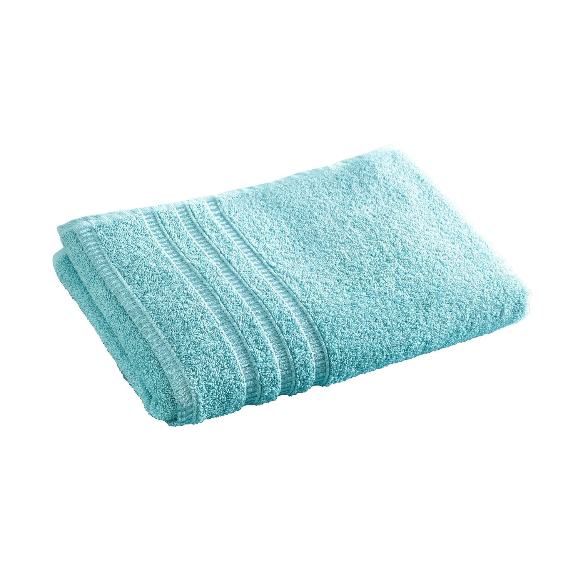 BANDESECHELLE - Serviette de toilette 50x90 bleu aqua en coton 470 g/m²