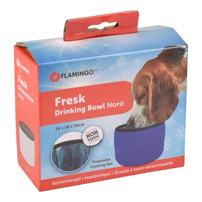 Flamingo Fresk Cooling Drinking Bowl - Blue