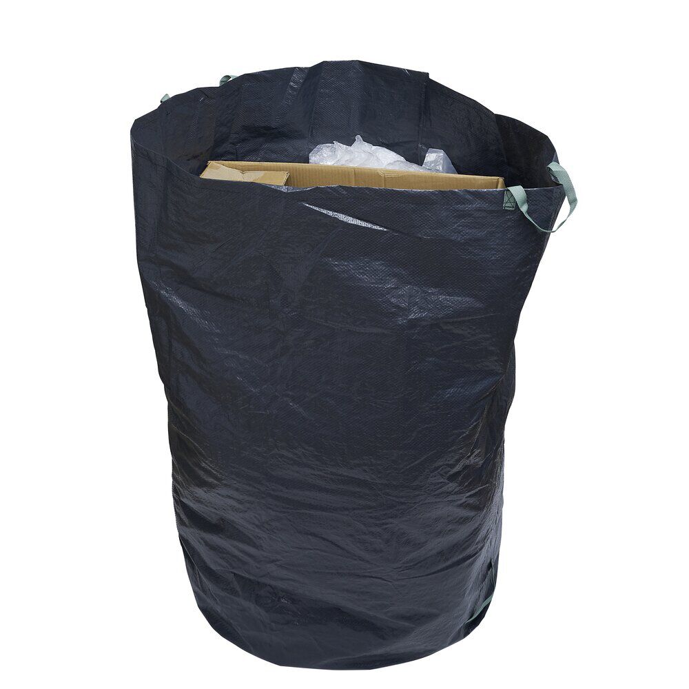 Sac de jardin 400L plastique vert avec poignées