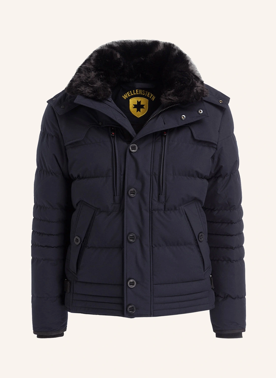 WELLENSTEYN Steppjacke STARSTREAM mit abnehmbarer Kapuze und Kunstfellbesatz