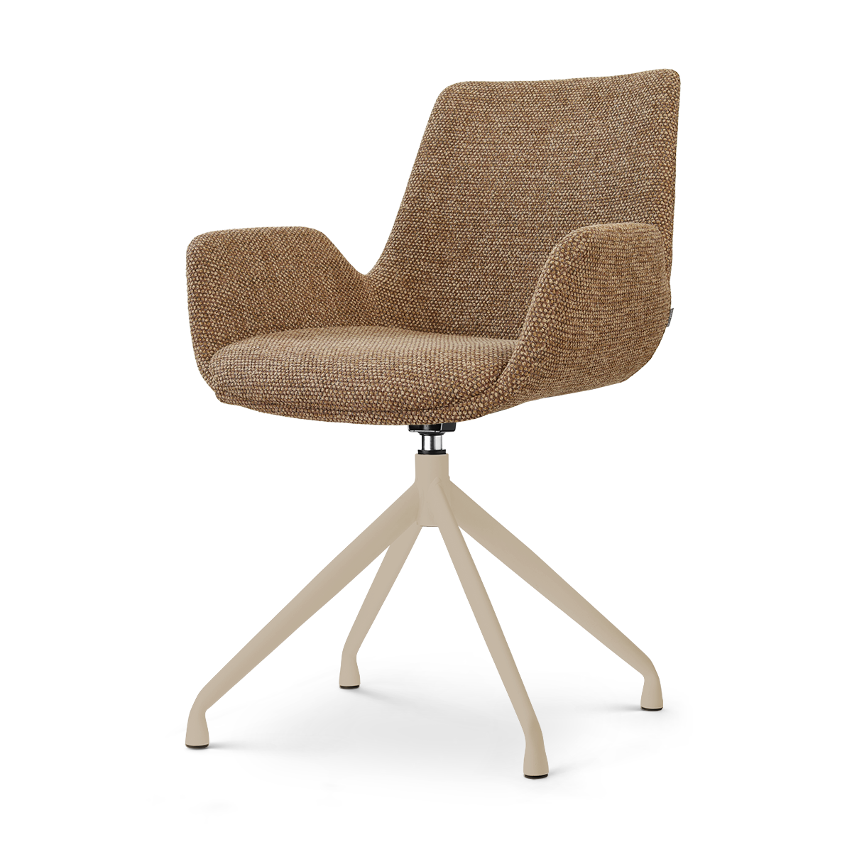 Nolon Nola-Eef draaibare eetkamerstoel bruin blend beige onderstel