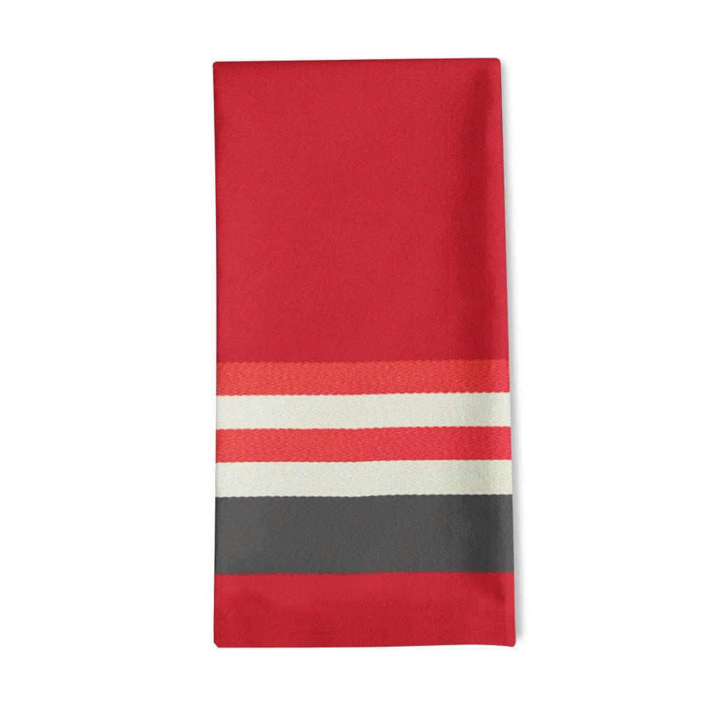 AINHOA - Serviette de table coton Rouge 50x50 cm