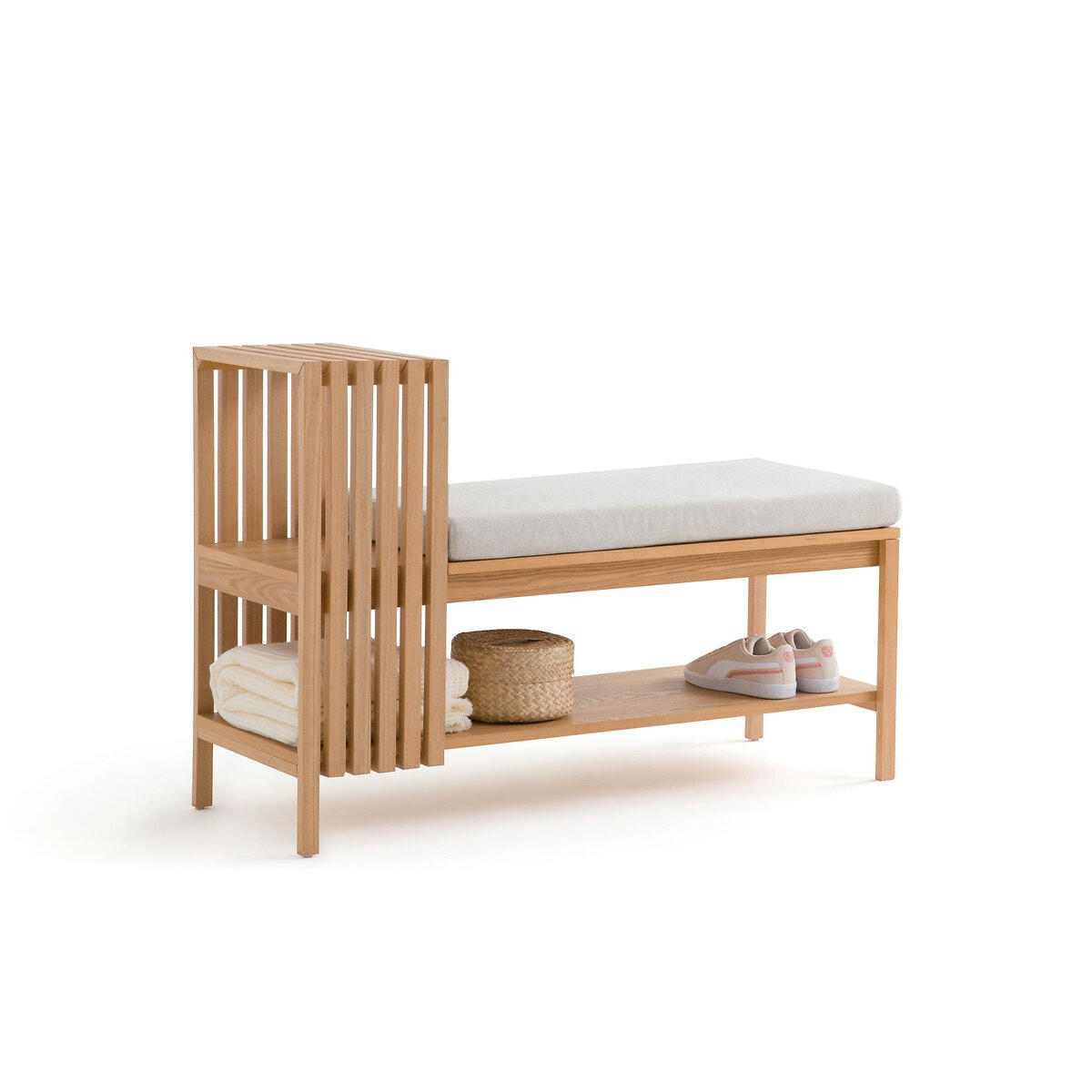 Banc d'entrée plaqué frêne, Theonie