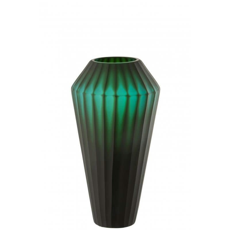 ELISA - Vase en verre vert H33,5cm