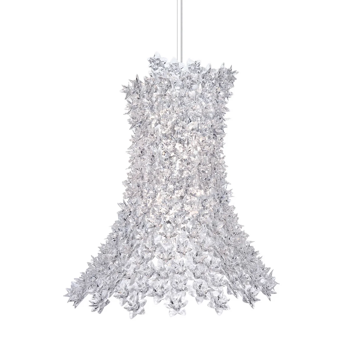 Kartell - Bloom Pendelleuchte, H 70 cm / kristall