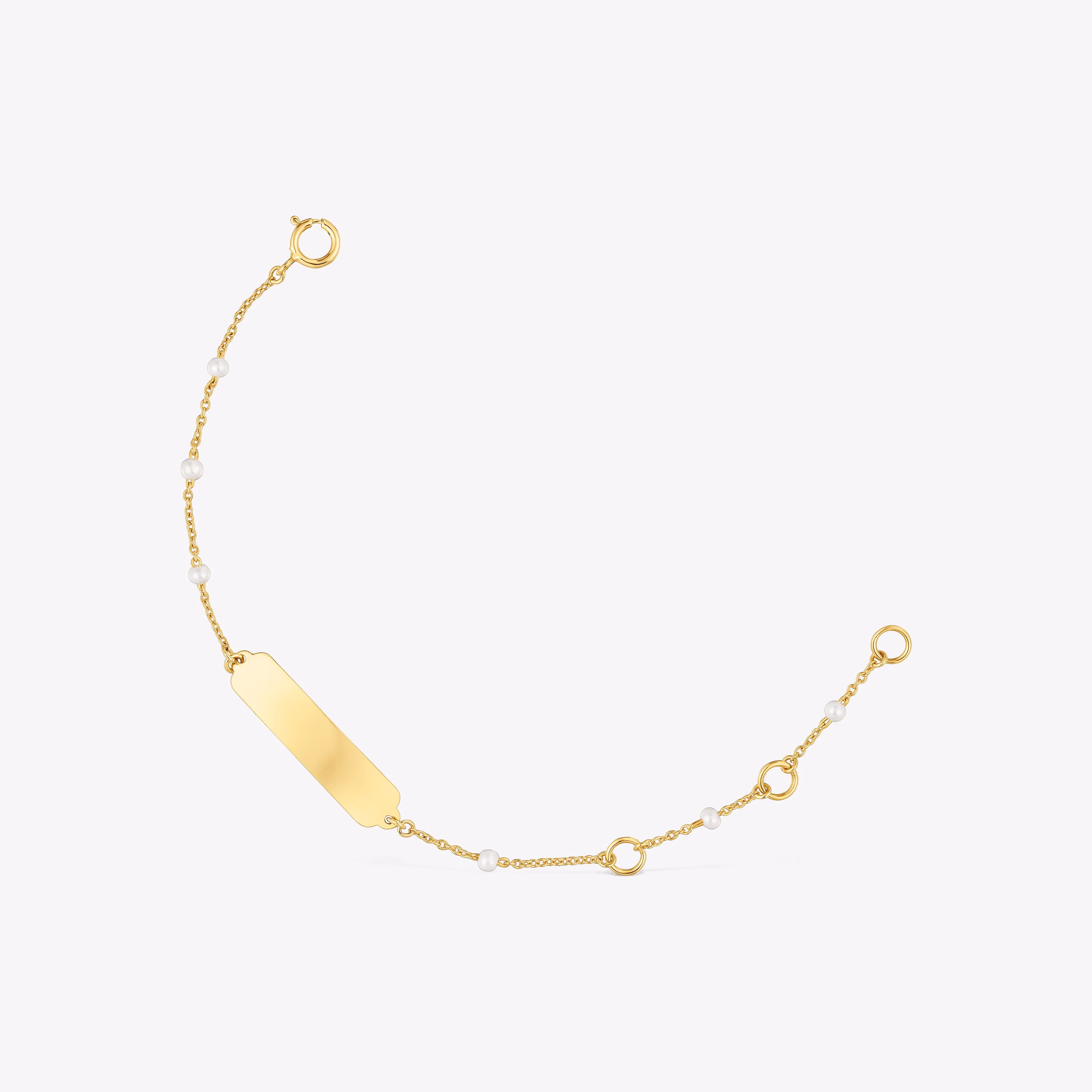 Pulsera placa de oro y perlas cultivadas TOUS Baby