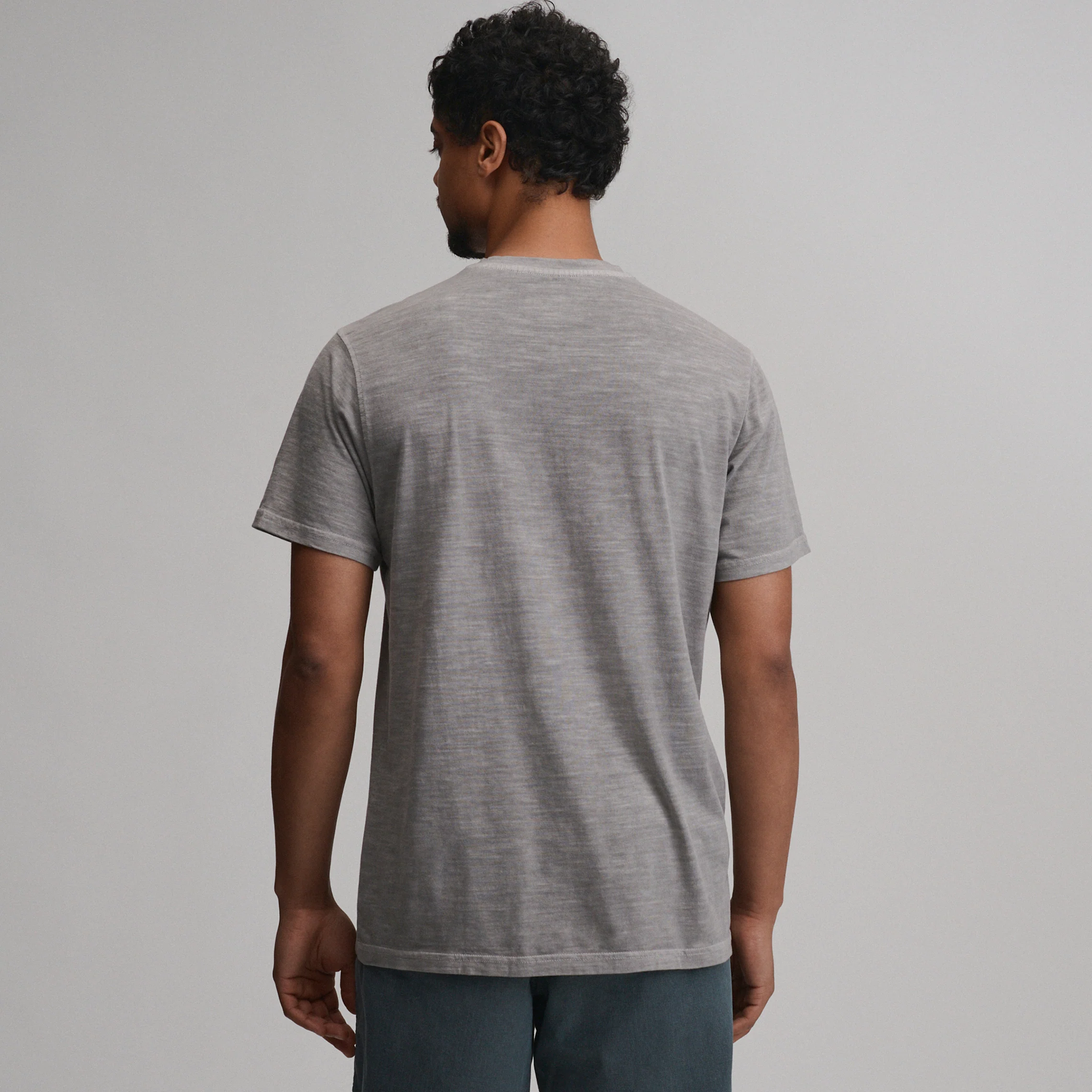 Men's Short-Sleeve Sunwashed Cotton Henley