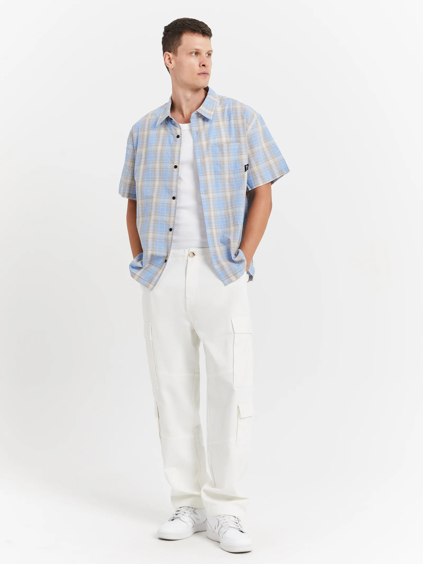 Prion Check Pocket Short Sleeve Shirt