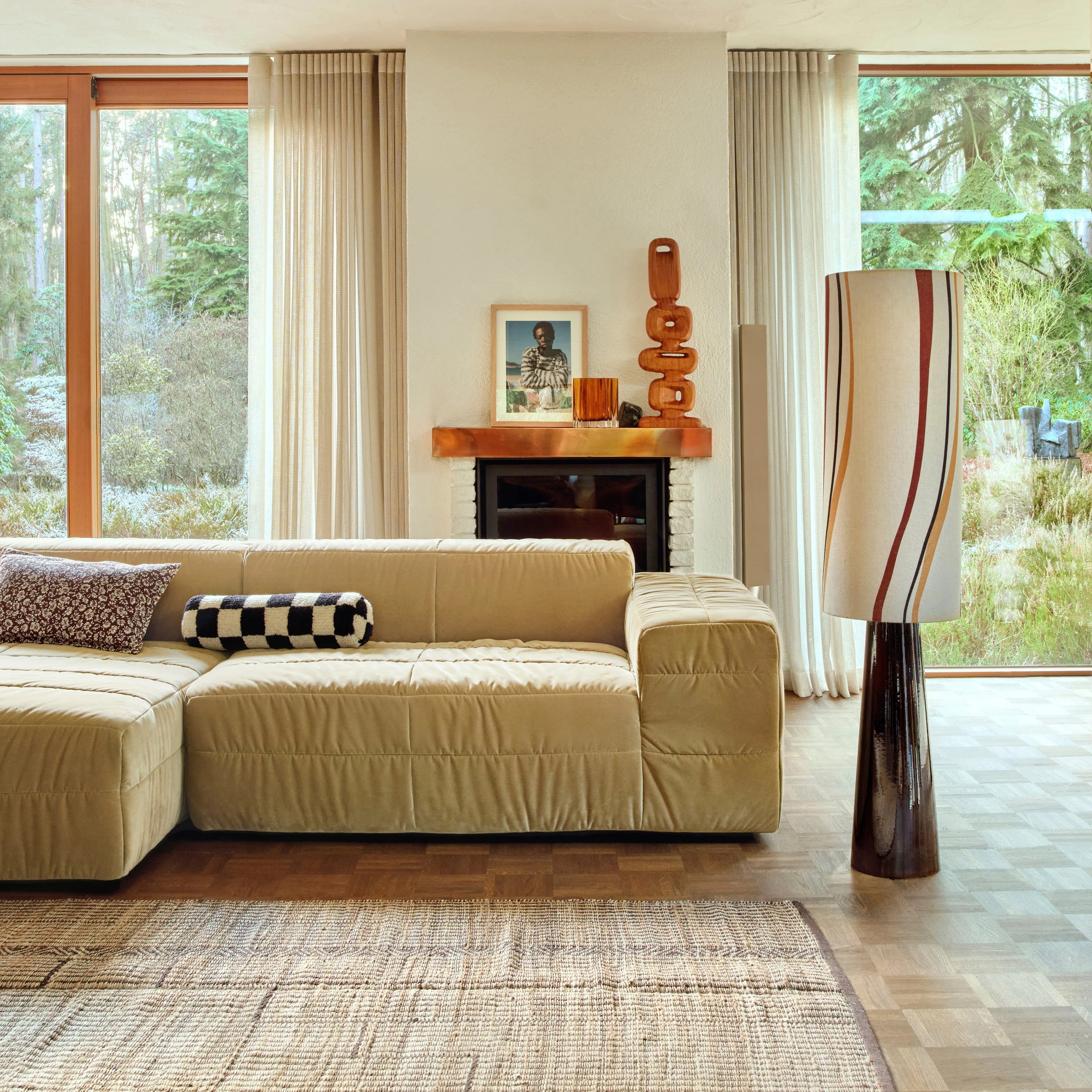 HKliving Cone Lampenvoet XL - Glossy Brown