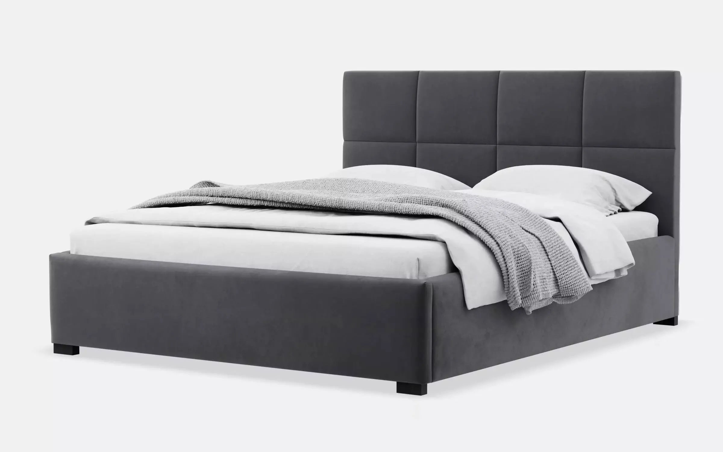 by fonQ Velvix Tweepersoonsbed 160 x 200 cm - Grijs