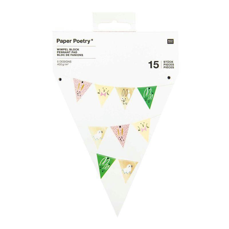 PÂQUES - Guirlande 15 fanions Pâques