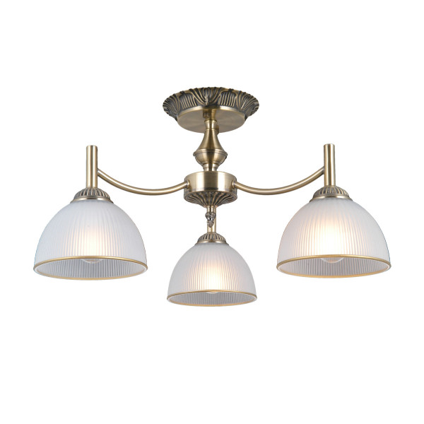 Lampa sufitowa antyczny mosiądz FENER 3xE27x40W wym: 28x52x52 cm Italux