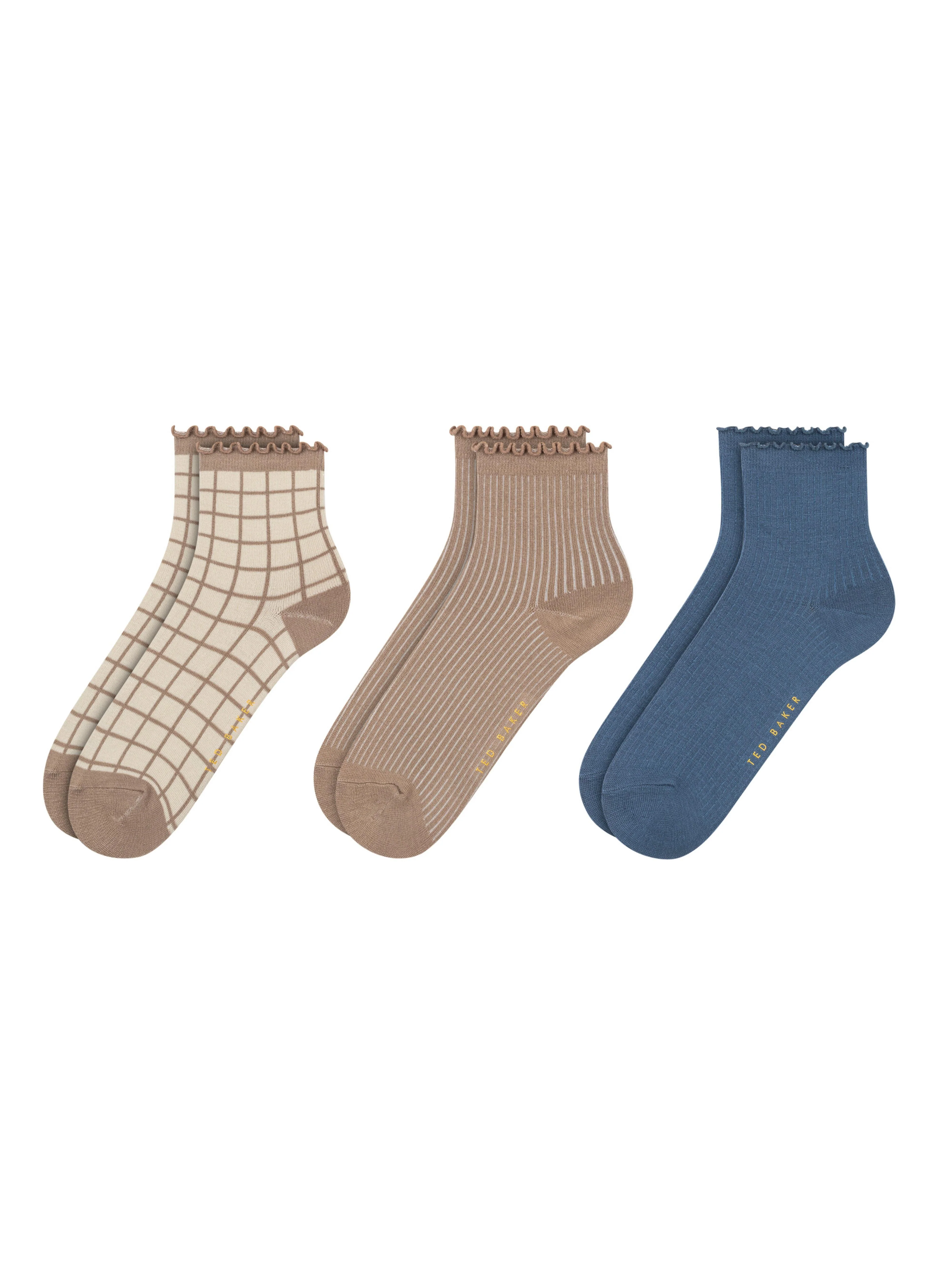 RUFFLE ANKLET | TAN