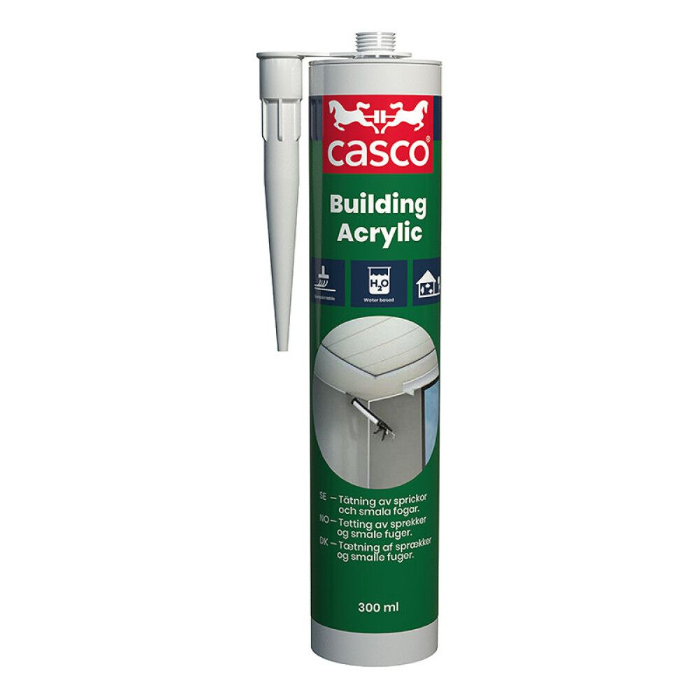 FUGEMASSE CASCO AKRYL BYGG SVART 300 ML