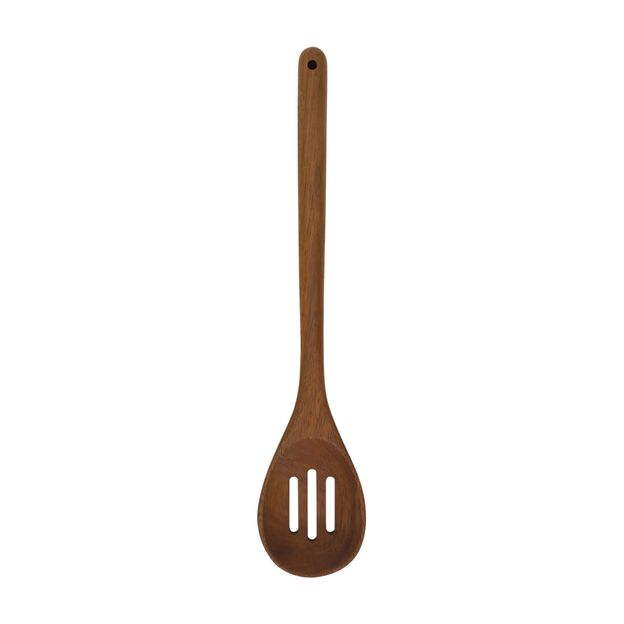COLHER VAZADA 35 CM ACÁCIA