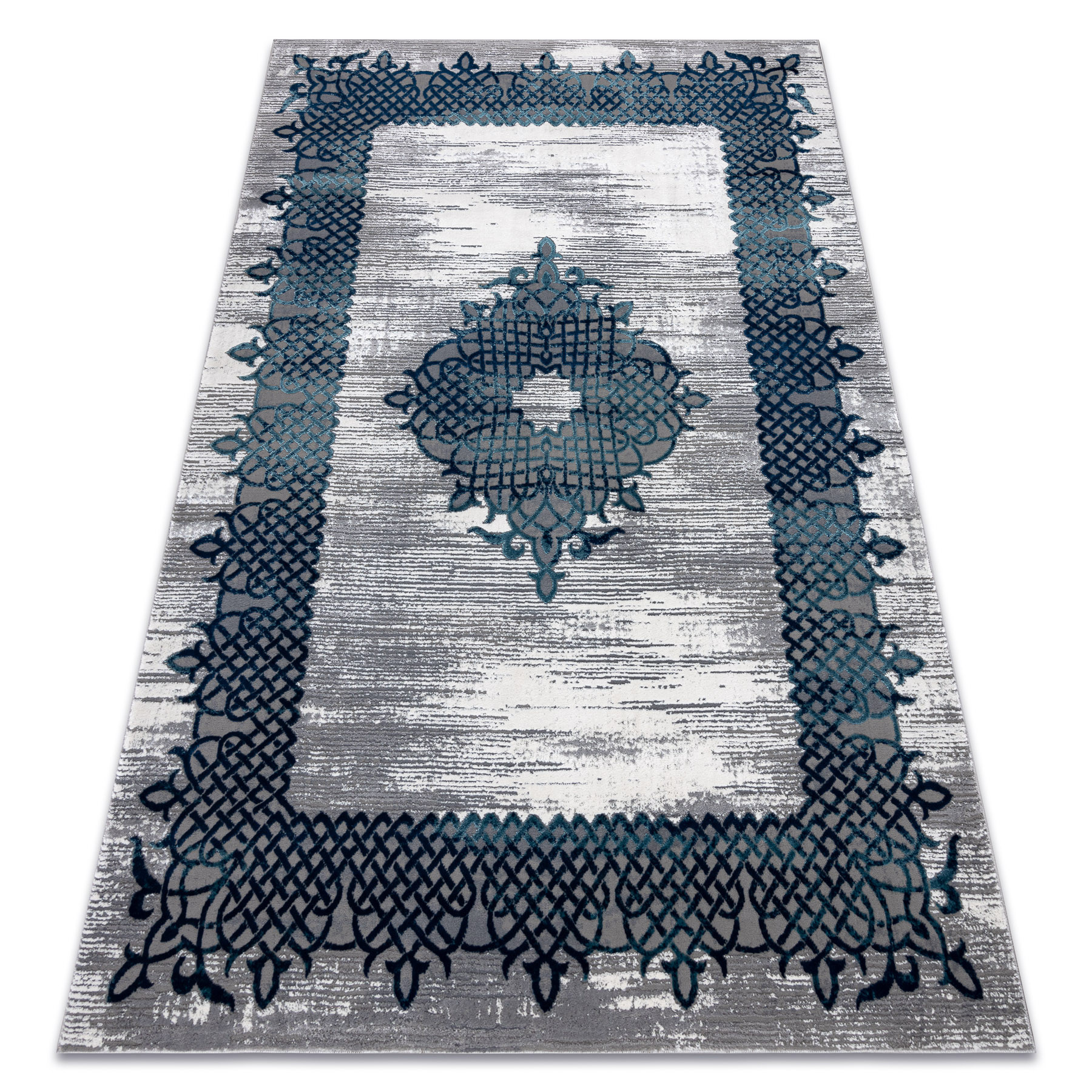 Dywan CORE W9797 Ramka, Rozeta - Strukturalny, dwa poziomy 80x150 cm