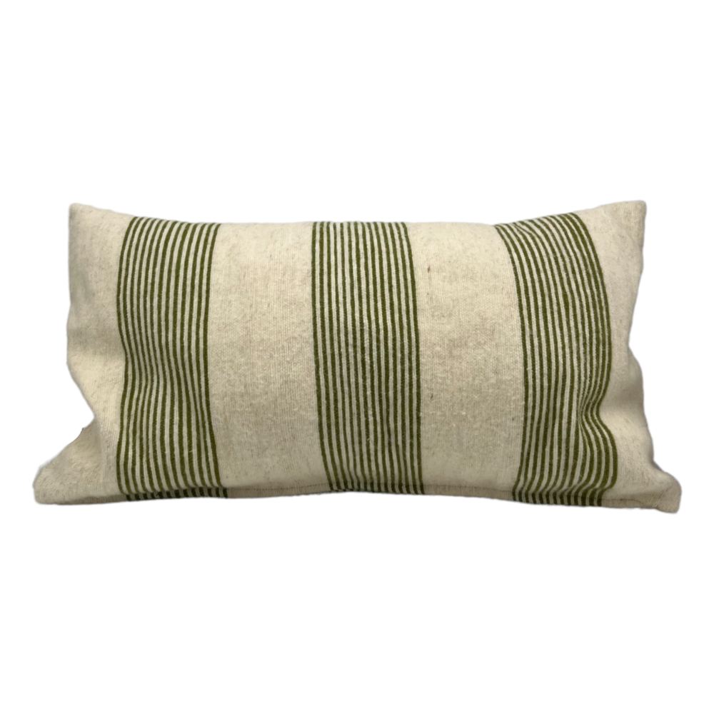 Household Hardware - kussen - Olijf - Dunne streep