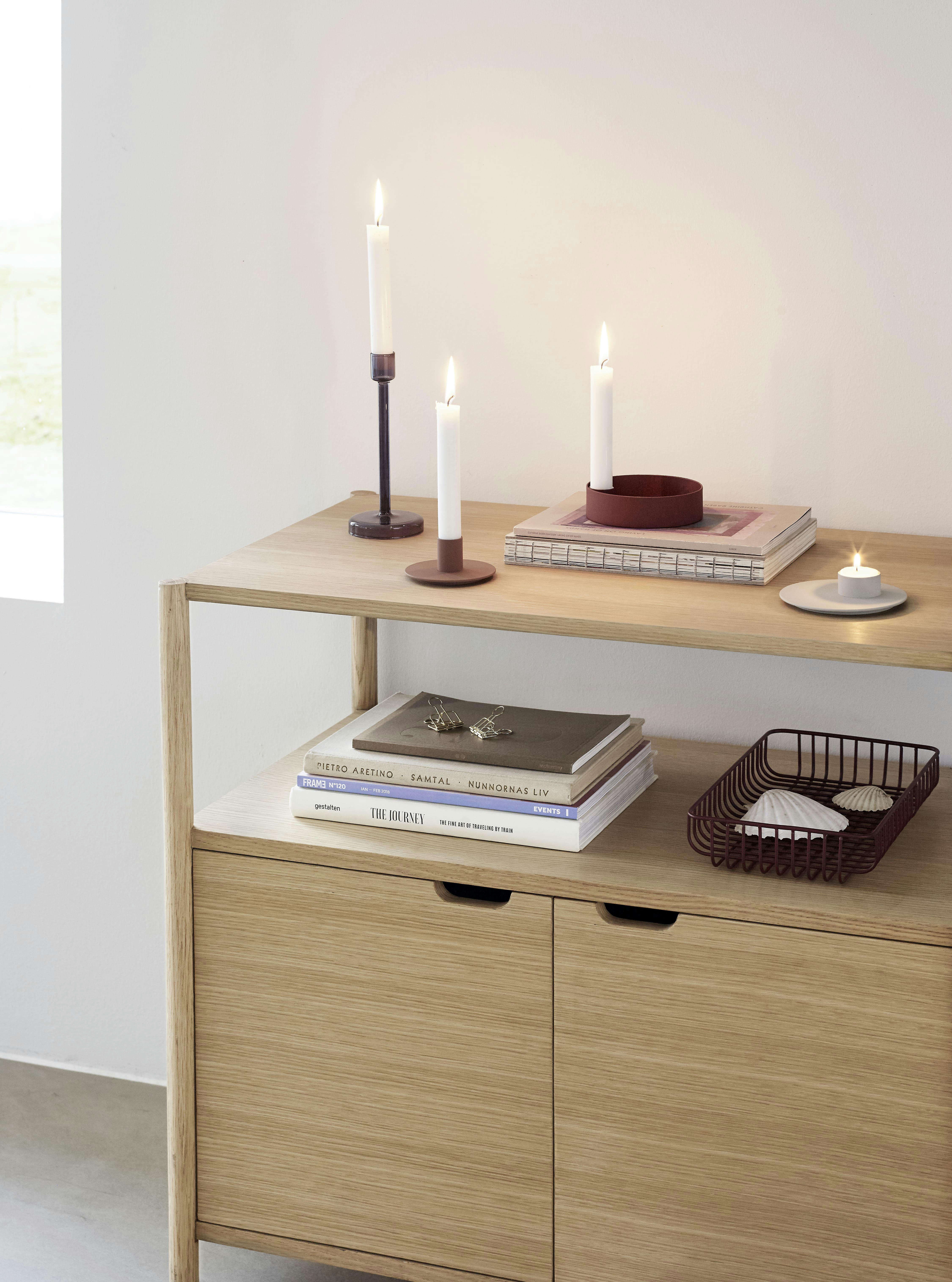 SOUPLE - Bougeoir en métal marron