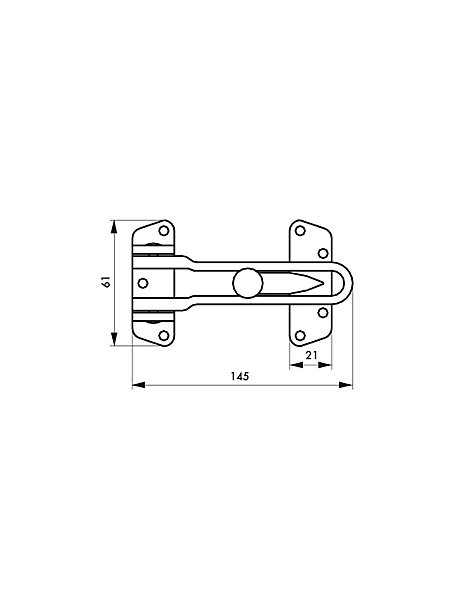 Entrebailleur pour porte à recouvrement, nickel satin - SP