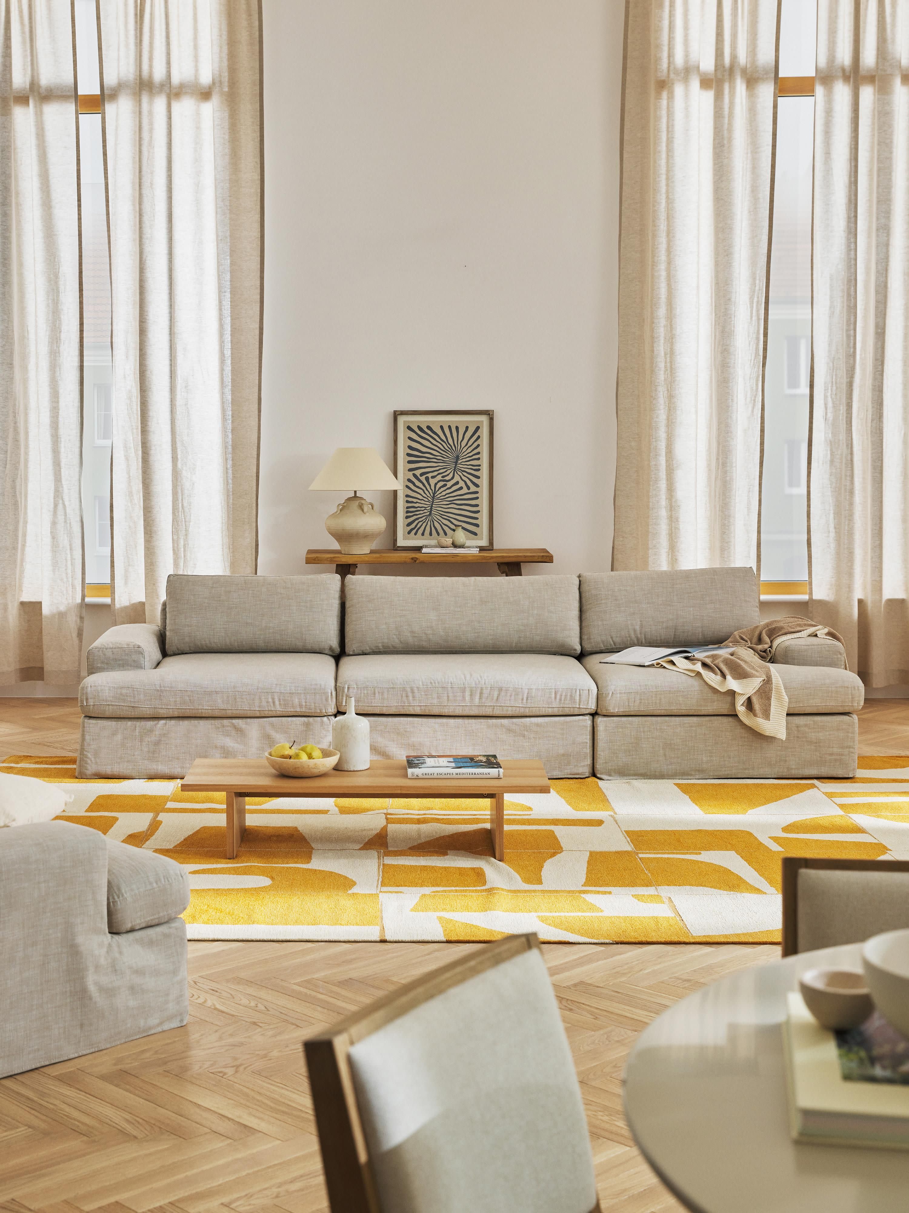 Modulares Sofa Russell (4-Sitzer) mit abnehmbaren Bezügen