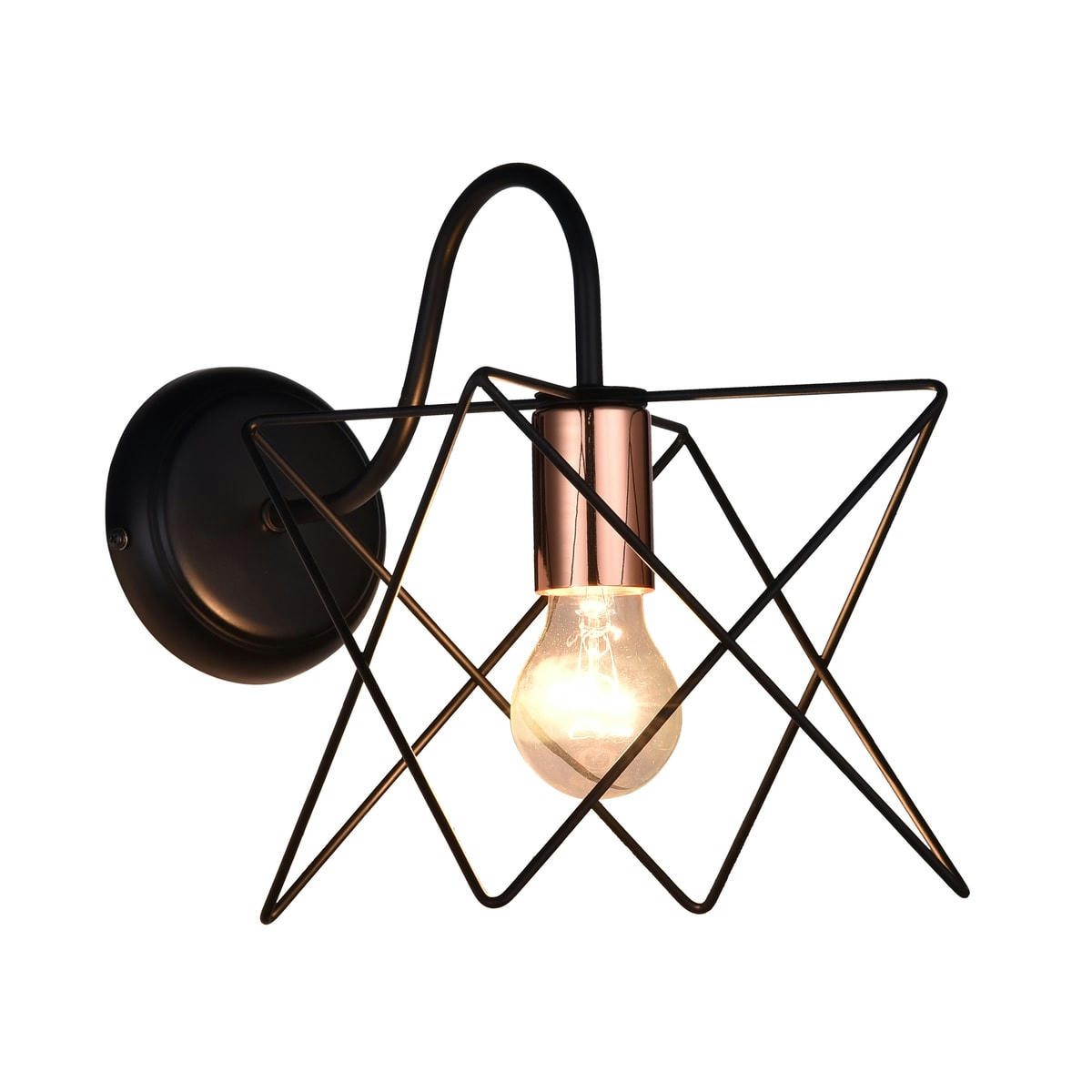 ORLANDO - Applique murale en métal noir