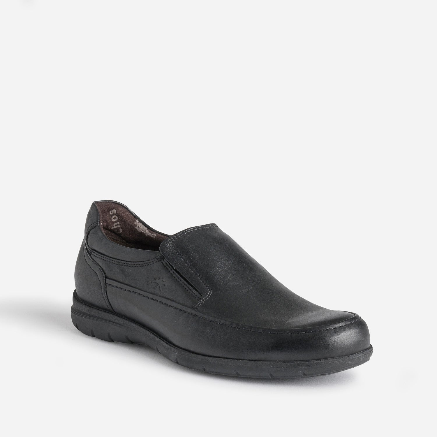 Slip-on FLUCHOS confort en cuir noir