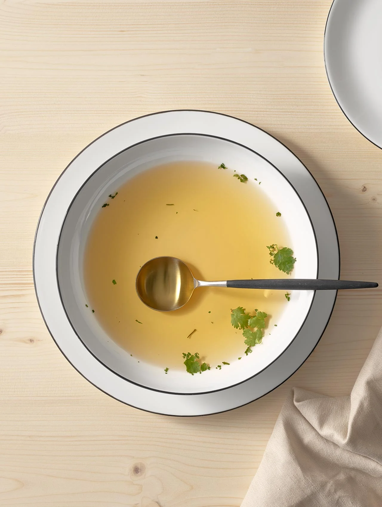 pasta-/suppenteller, ligne noire