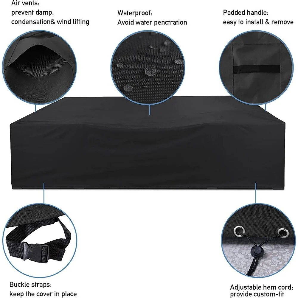 Waterproof Patio Furniture Covers Outdoor Table Sofa Set Covers Windproof