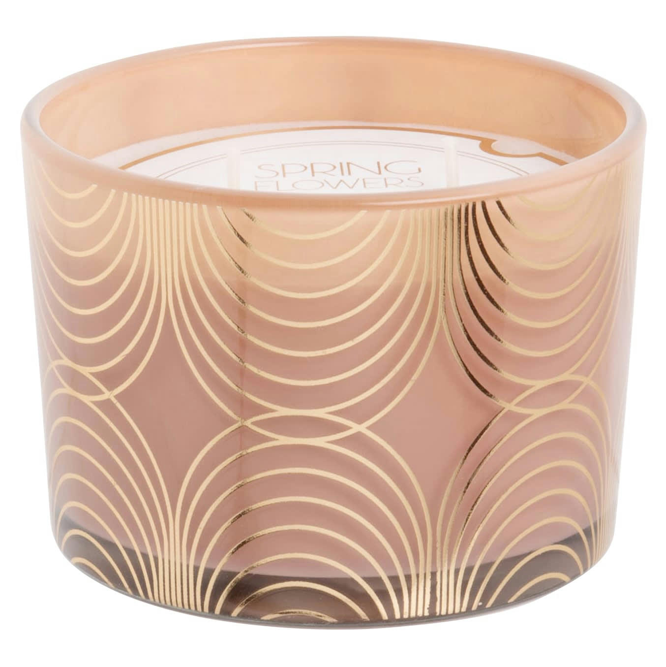 ADA - Bougie parfumée en verre à motifs dorés 320g