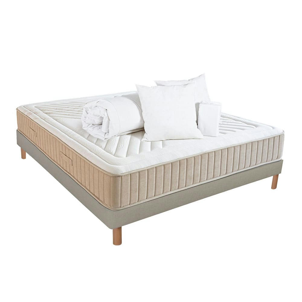 SYMPHONIE - Ensemble  2.0 140x190  Matelas + Sommier + Accessoires