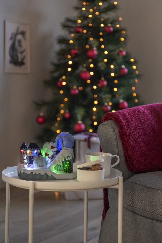 JULEDEKORASJON KONSTSMIDE LED AKEBAKKE