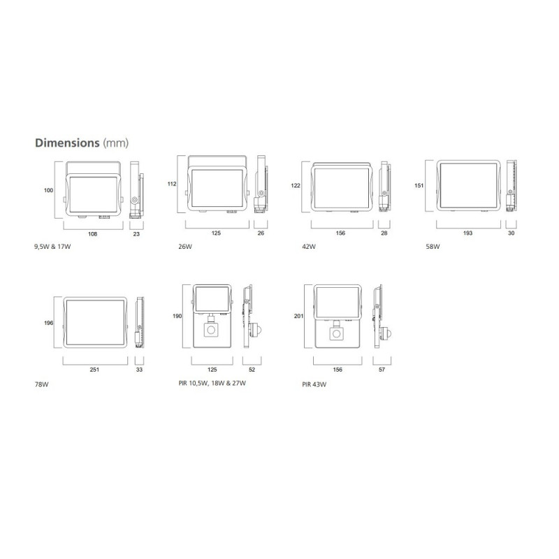 Projecteur LED Sylflood noir 1000 lm 9,5 W SYLVANIA