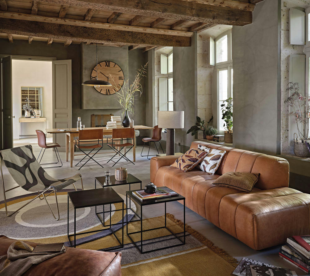 Edison - Table basse industrielle en métal noir