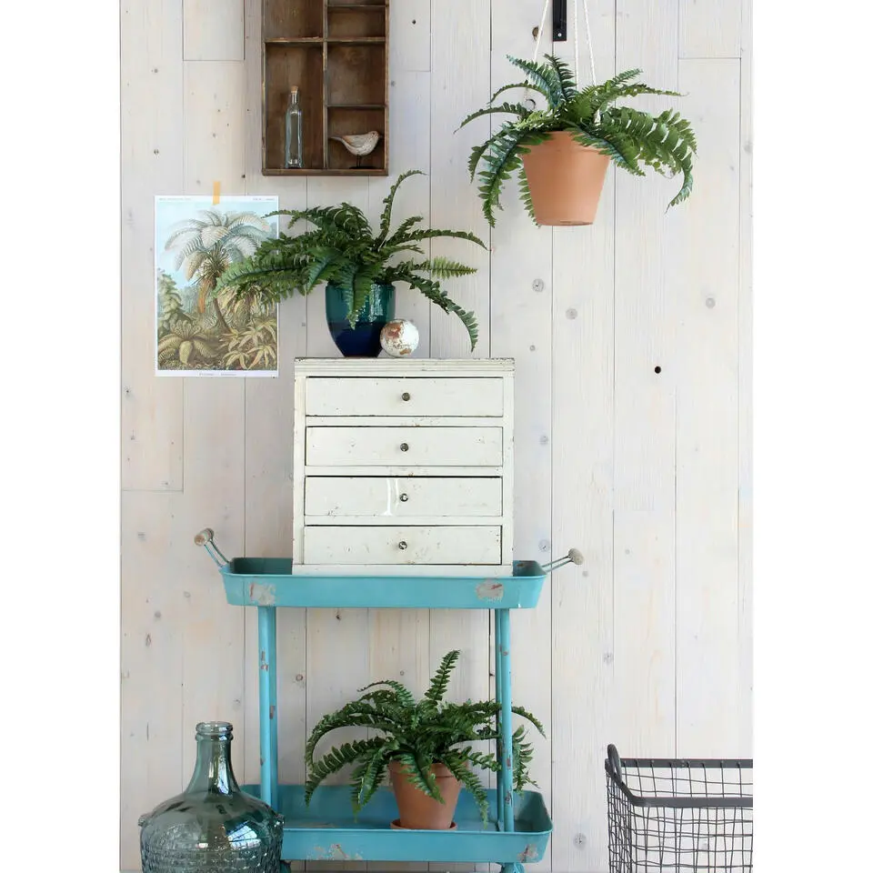 Mica Decorations Kunstplant - varen - groen - in pot - 42 cm