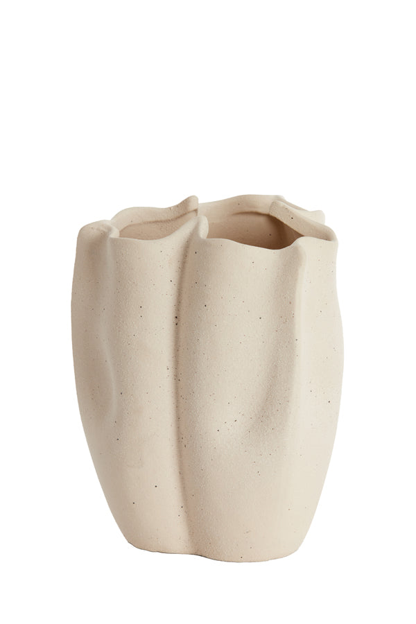 Light & Living vaas SANGULI - 15x14.5x19cm - wit