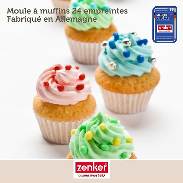 Moule à muffins 24 empreintes 38 x 26 cm Zenker Black Metallic