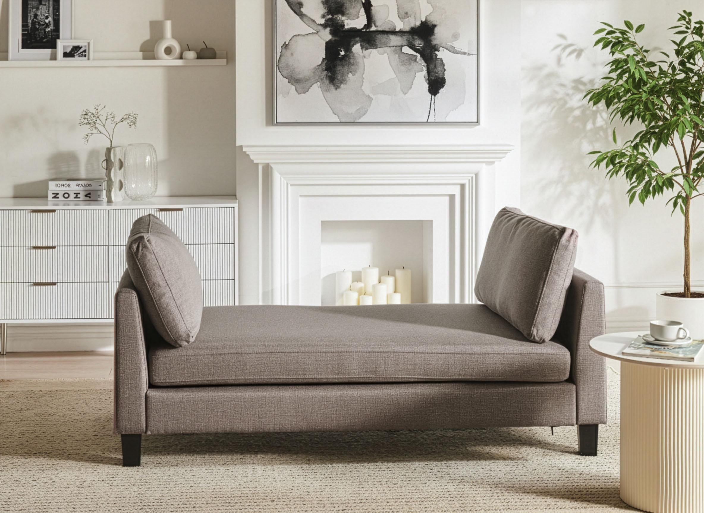 Chaise Longue ARCHIANE Fabric Taupe