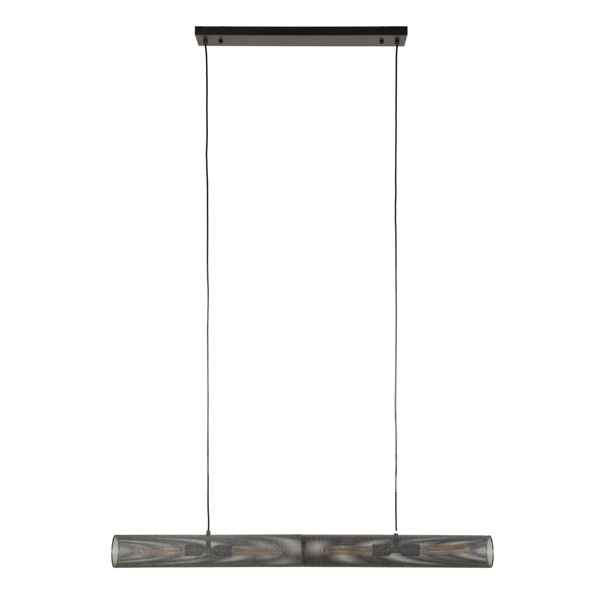 Giga Meubel Hanglamp Tube Mesh - Zwart Metaal - 120x10x150cm